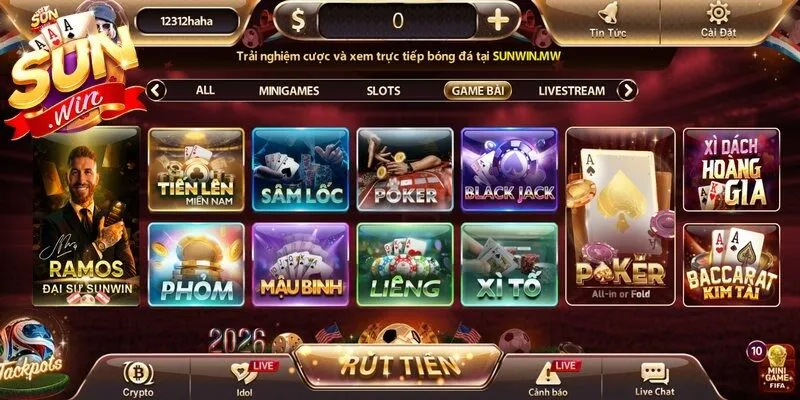 Điểm hấp dẫn người chơi trải nghiệm sảnh game bài Sunwin